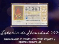 décimo del número 21261 de la lotería de navidad 2025.